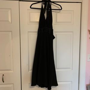 Black midi dress